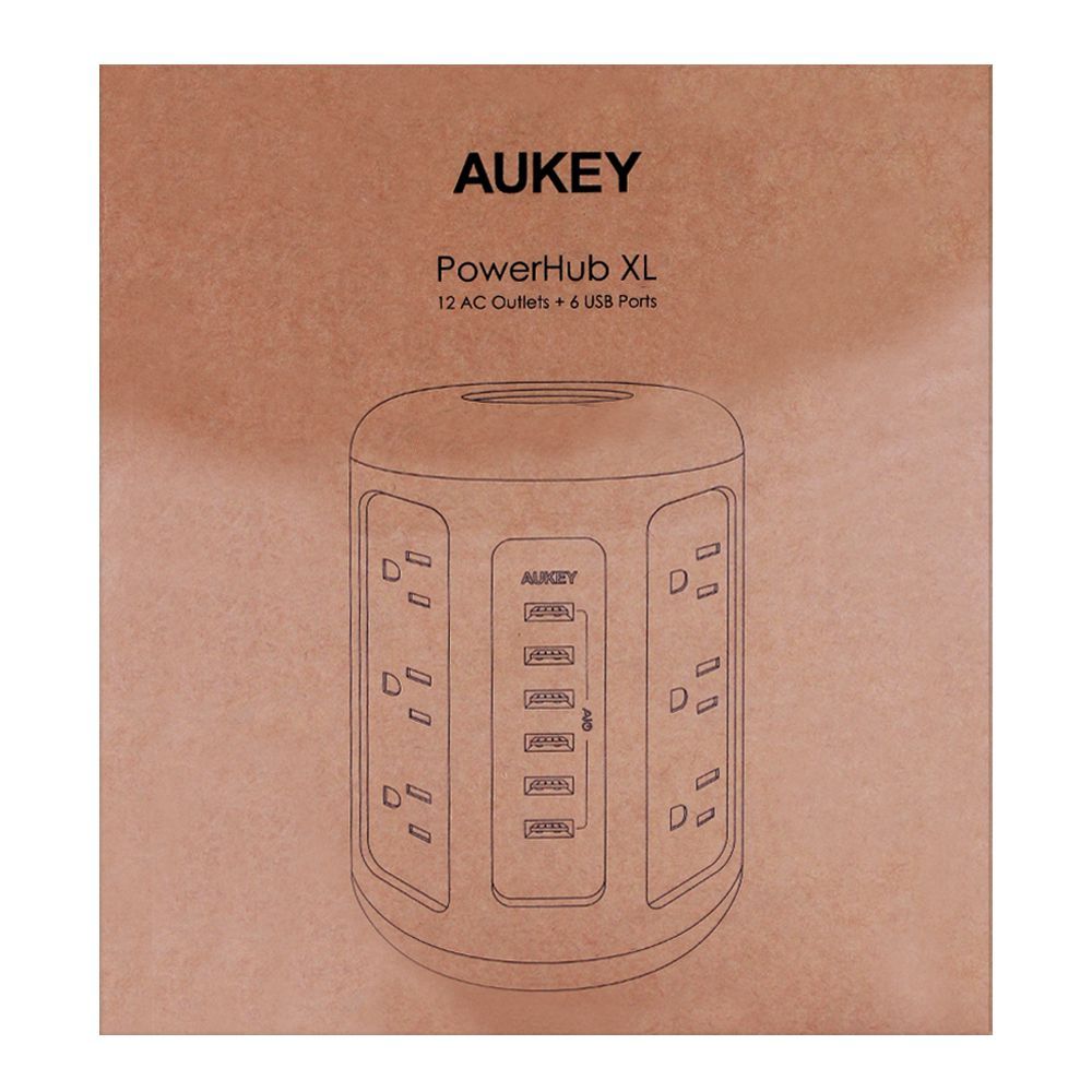 Aukey Power Hub XL, 12 AC Outlets + 6 USB Ports, PA-S14