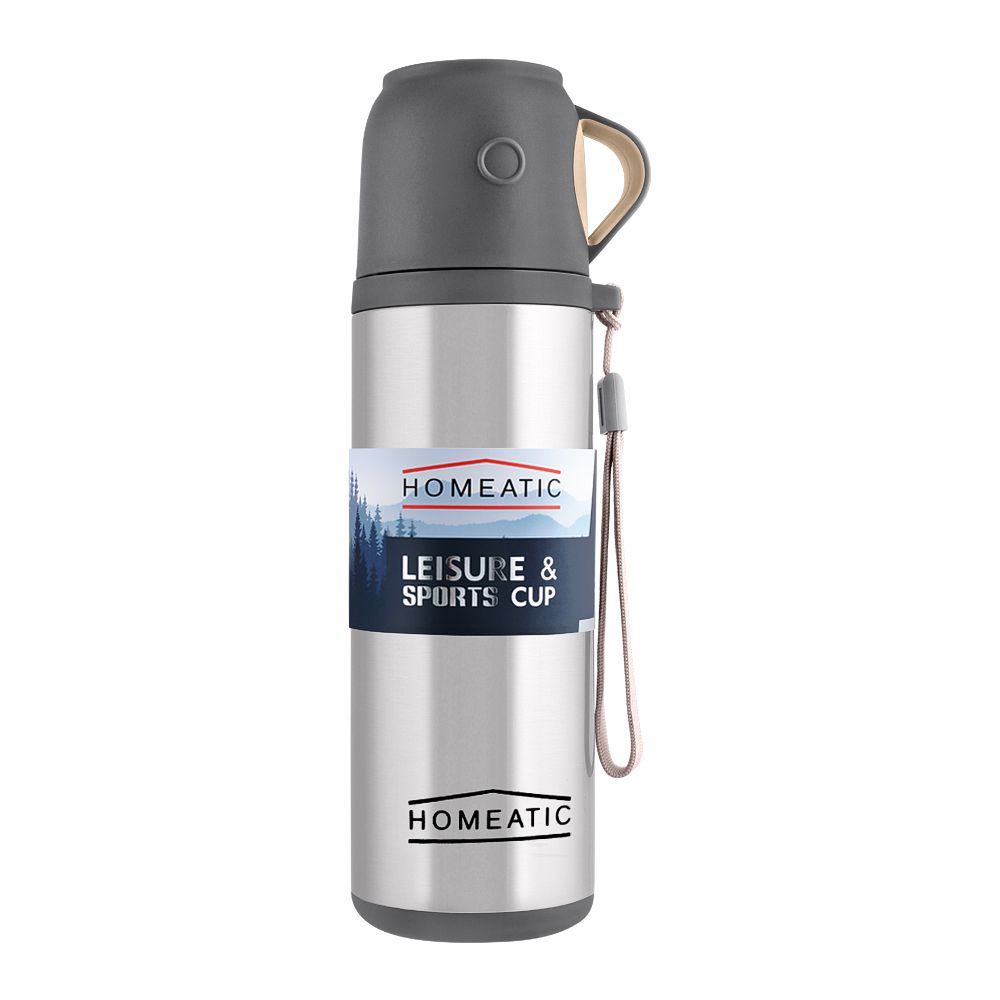 Homeatic Leisure & Sports Cup Steel Water Bottle Silver 500ml