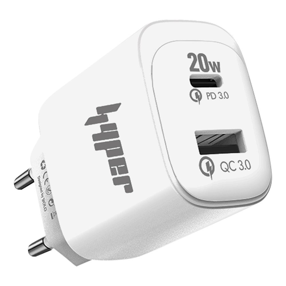 Yolo Hyper Volt Series 20W PD & QC Type C & USB A Port Fast Charger