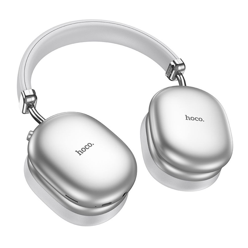 HOCO Max Auspicious ANC Noise Reduction Bluetooth Headphones, 800mAh Battery, 90 Hours Playtime, W35, Silver