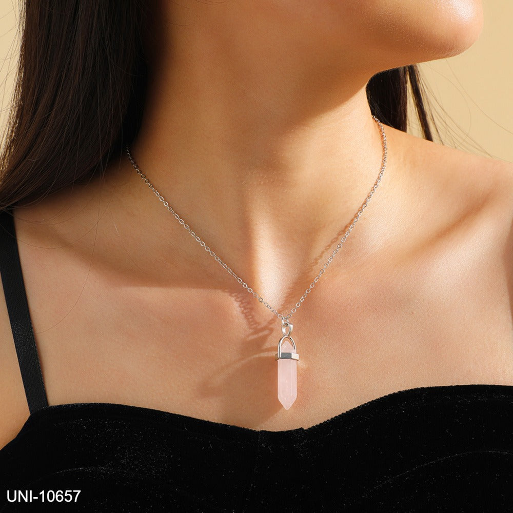 Pink Stone Gold Necklace