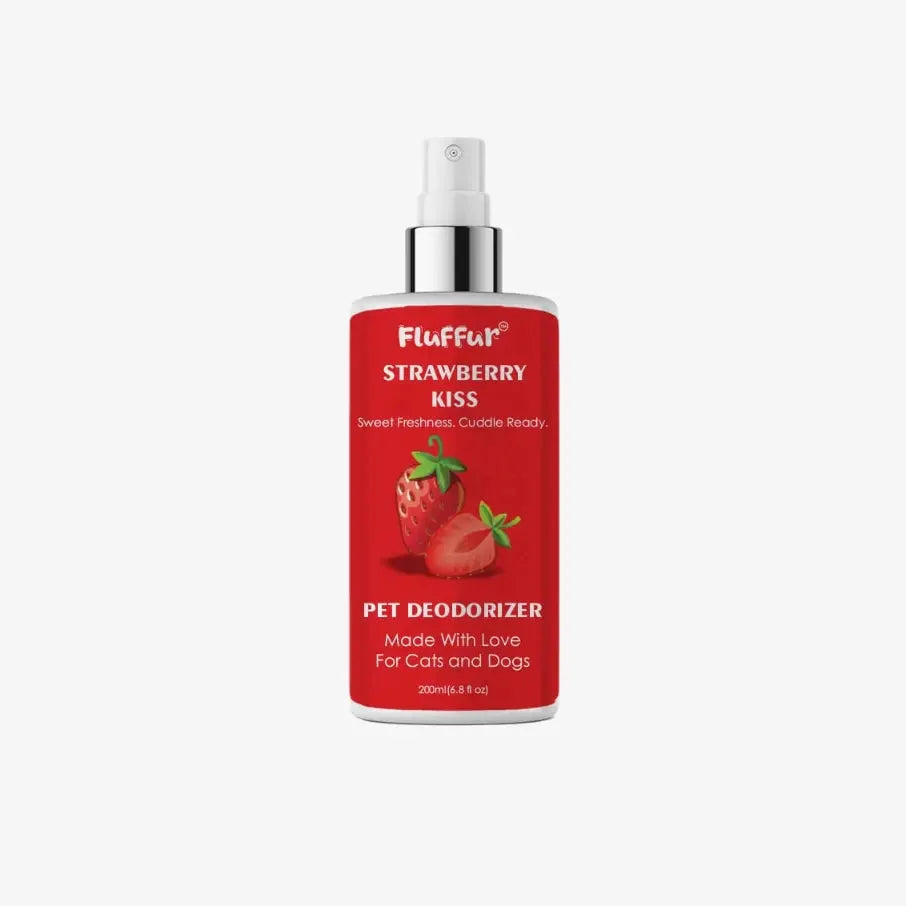 Fluffur Pet Deodorizing Spray for Cats & Dogs – Strawberry Kiss 200ml