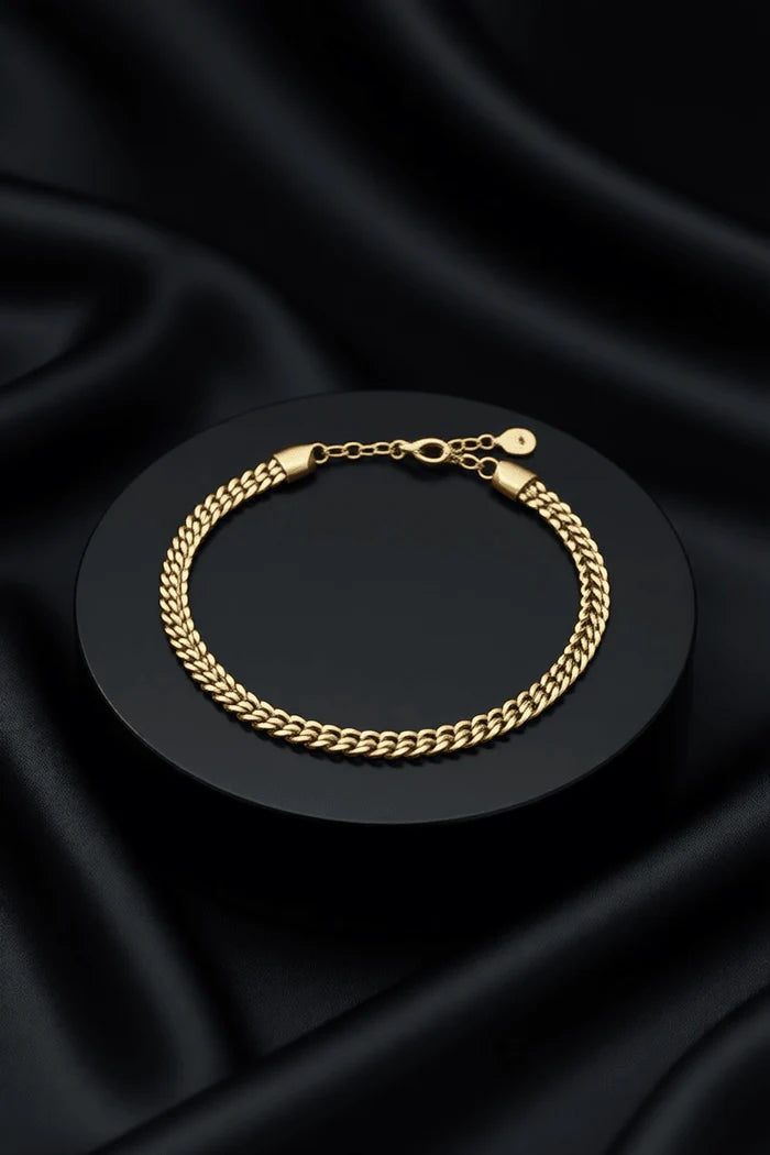 Stainless Steel Charm Gold Plated Bracelet