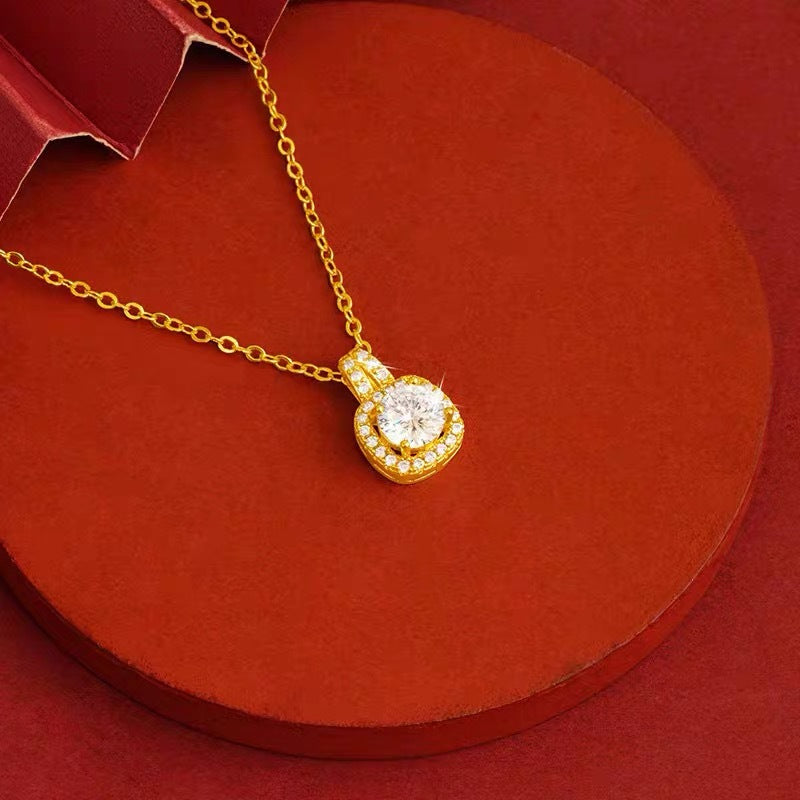 UNI-11024 - Square Diamond Gold - Jewelry Set