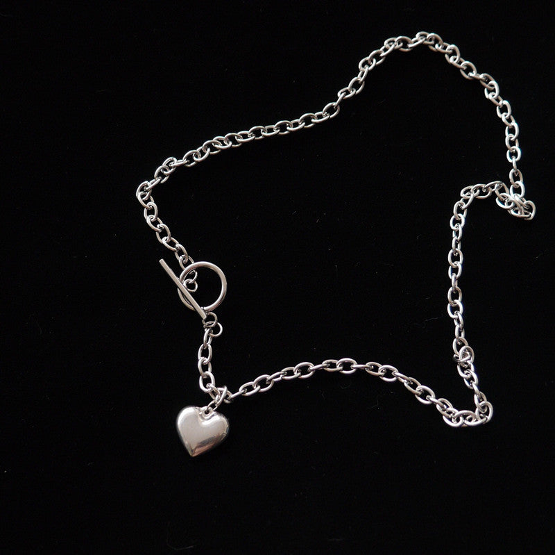 UNI-10868 - Heart Silver Chain - Necklace