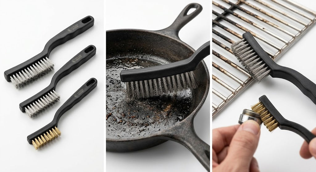 Wire Brush Kitchen Tool Set of 3