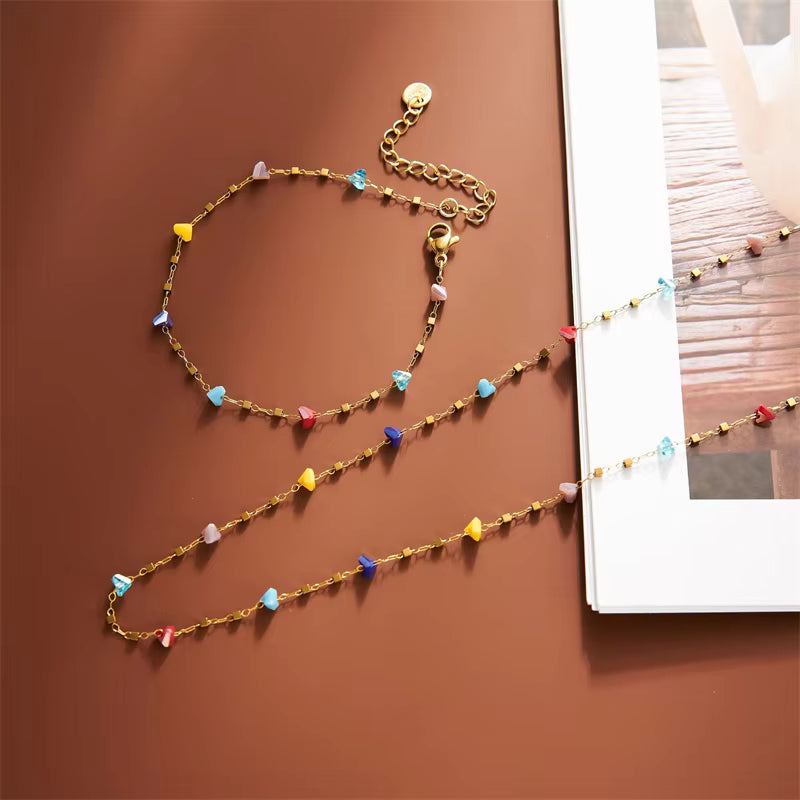 SS-11672 - Multi Stones - Necklace