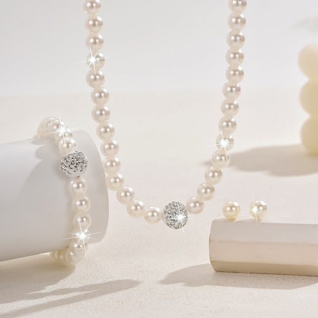 UNI-11393 - Pearls & Diamond - Jewelry Set