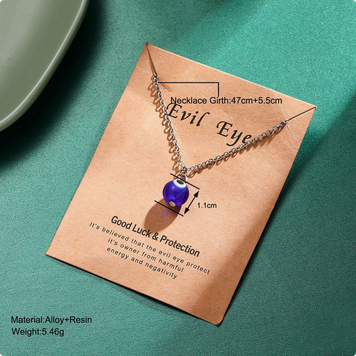 UNI-10641 - Silver Evil Eye - Necklace