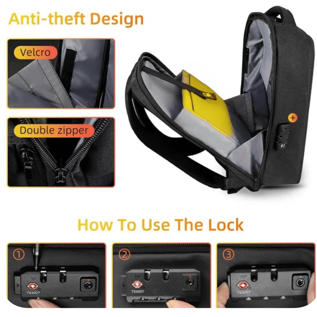 Men's Anti-Theft Urban Backpack-KA04 - image 5