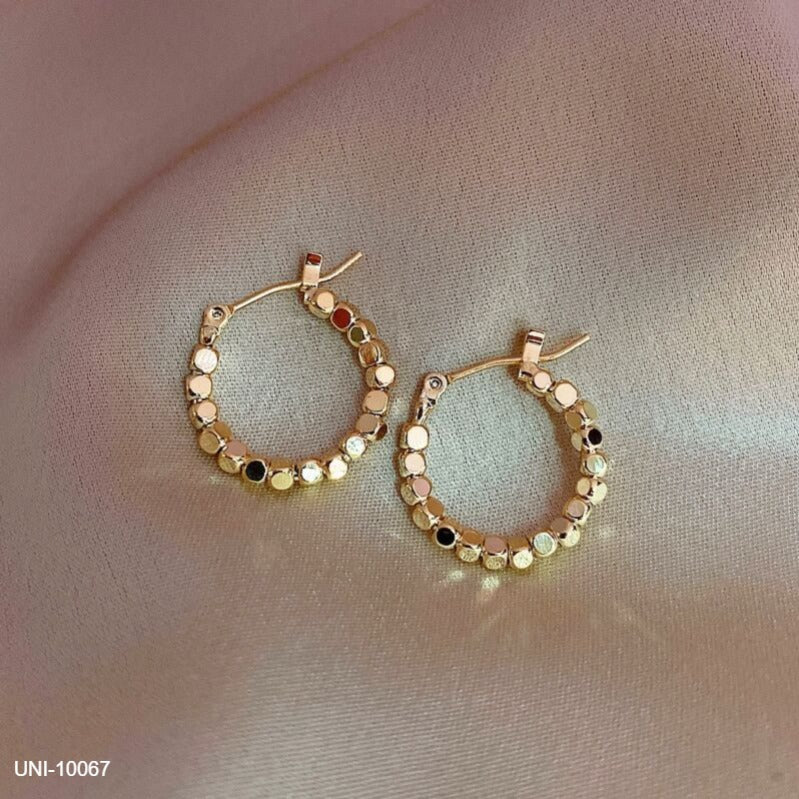 Gold Foil Beads Earring