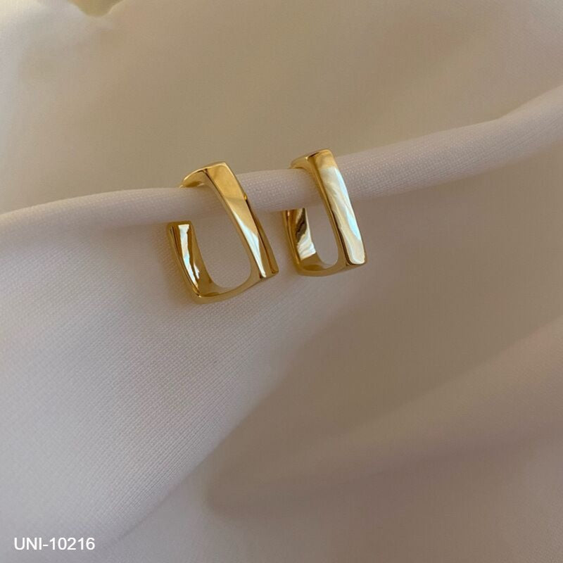 Foiled Square Gold Earring