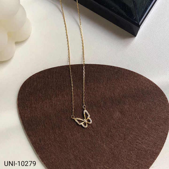 UNI-10279 - Gold Butterfly - Necklace