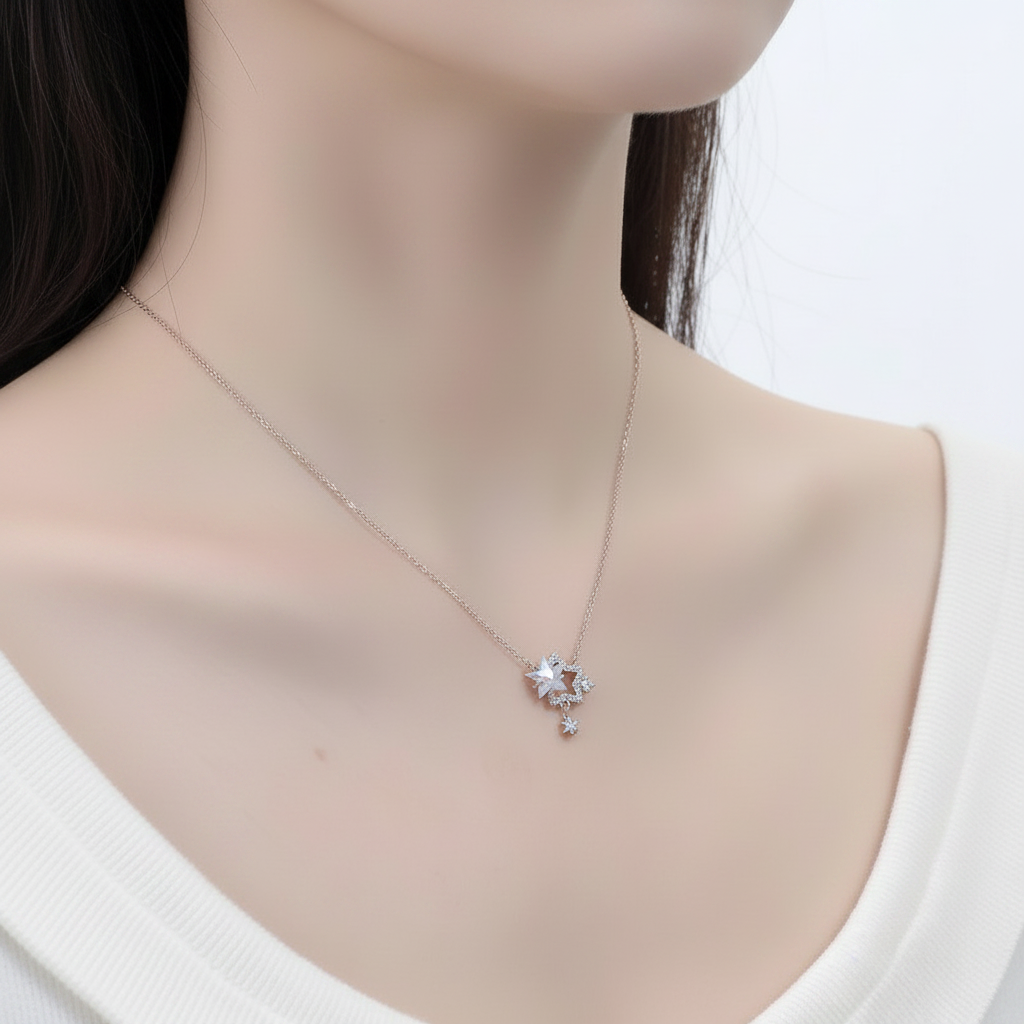 UNI-10283 - Sparkle Stars - Necklace