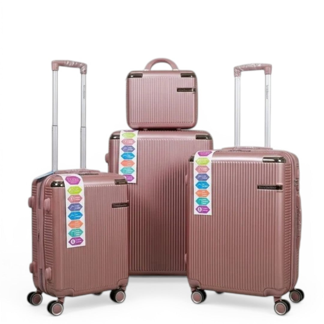 Luxury Style 4 Piece Hard Shell Luggage Family Set