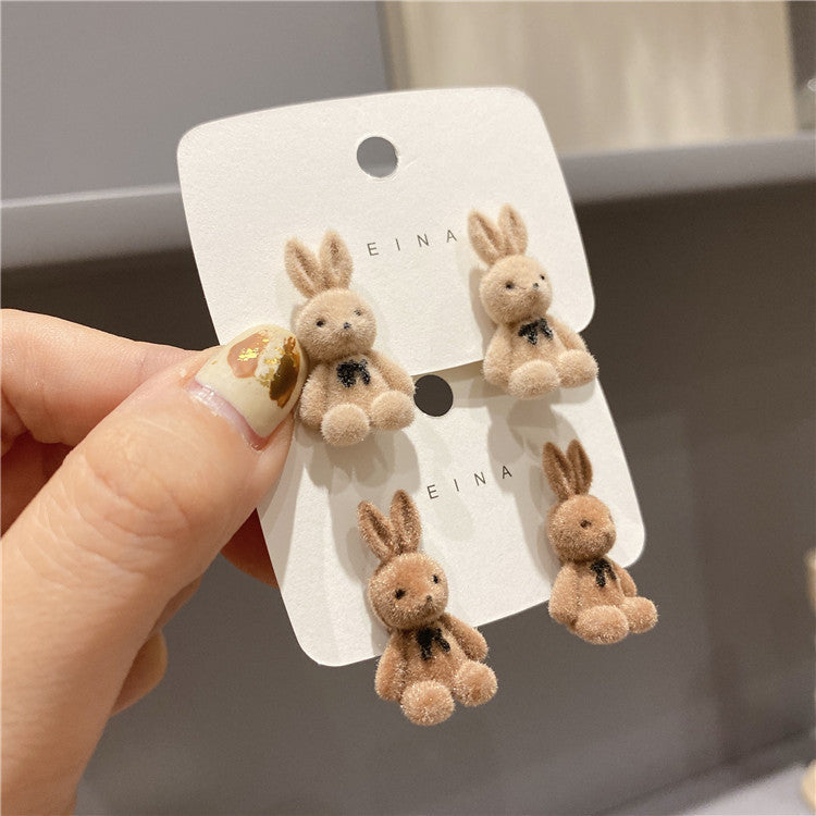 UNI-10411 - Brown Cute Rabbit - Earring