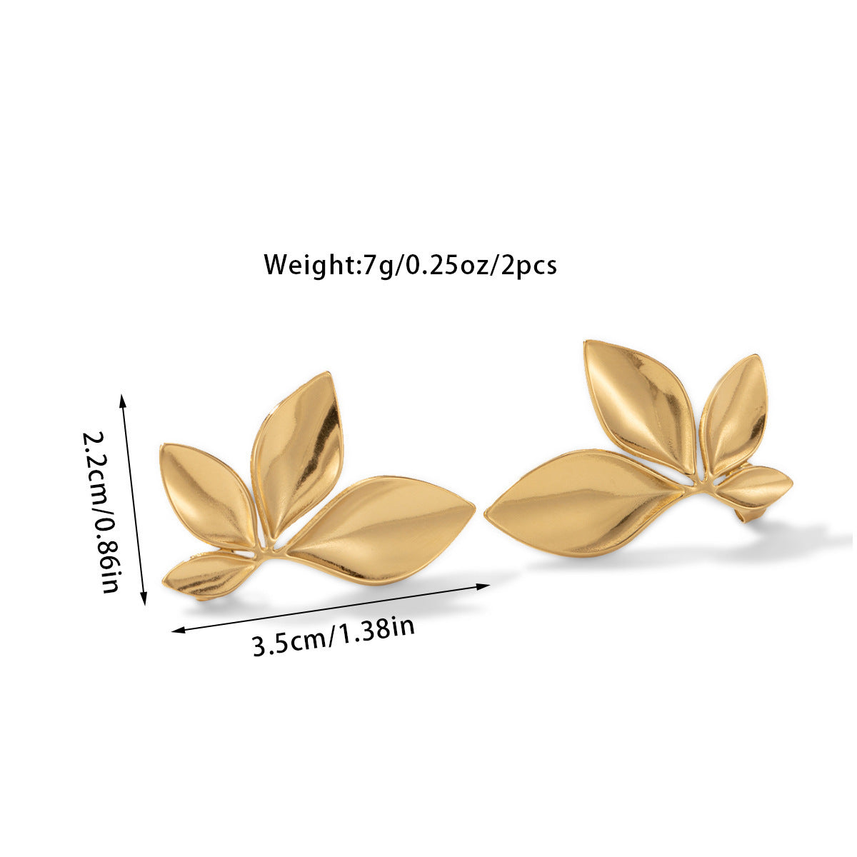 UNI-10308 - Gold Leaf - Earring