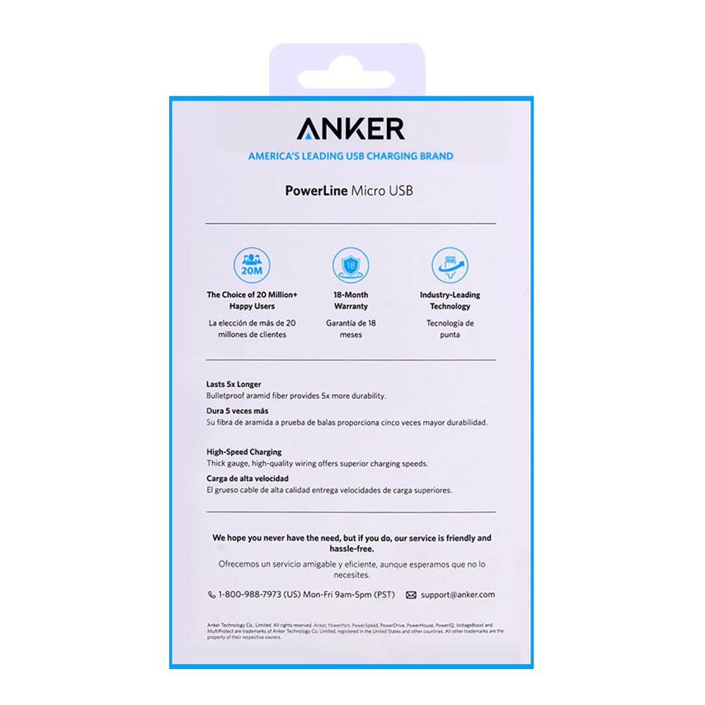 Anker PowerLine Micro USB Android Cable 3ft - A8132H11