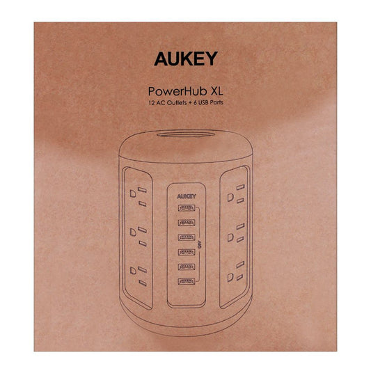 Aukey Power Hub XL, 12 AC Outlets + 6 USB Ports, PA-S14