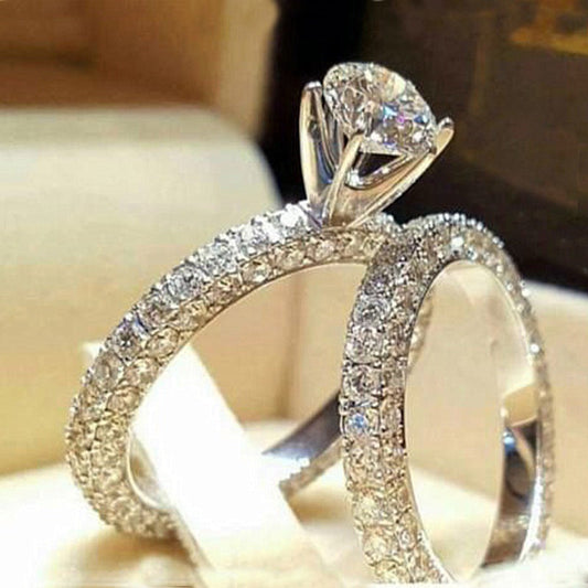 UNI-11917 - Luxury Diamonds - Ring Set of 2 - Style 3