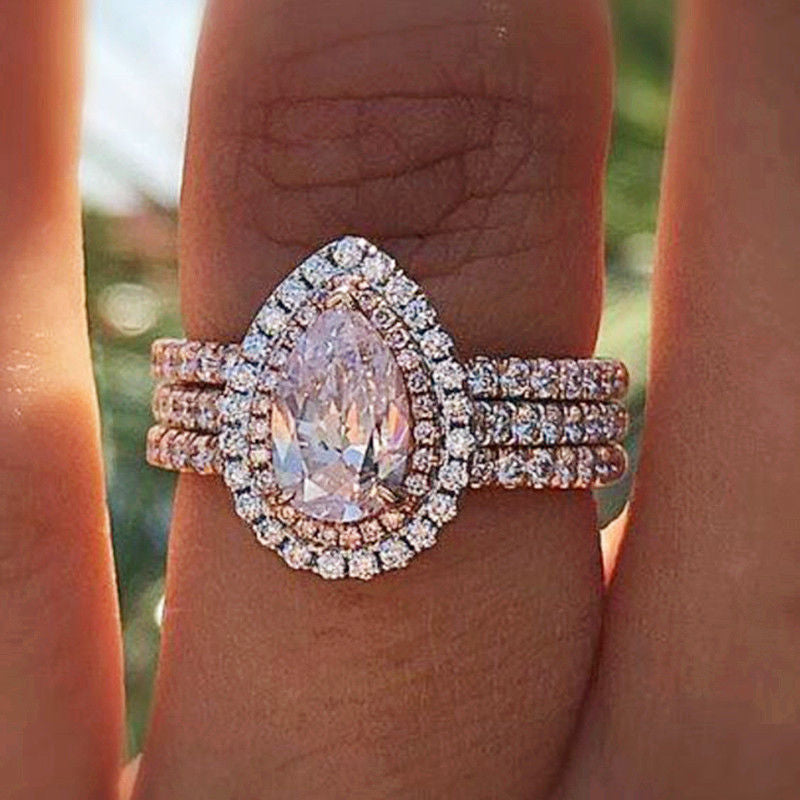 UNI-11911 - Drop Pink Diamond - Ring