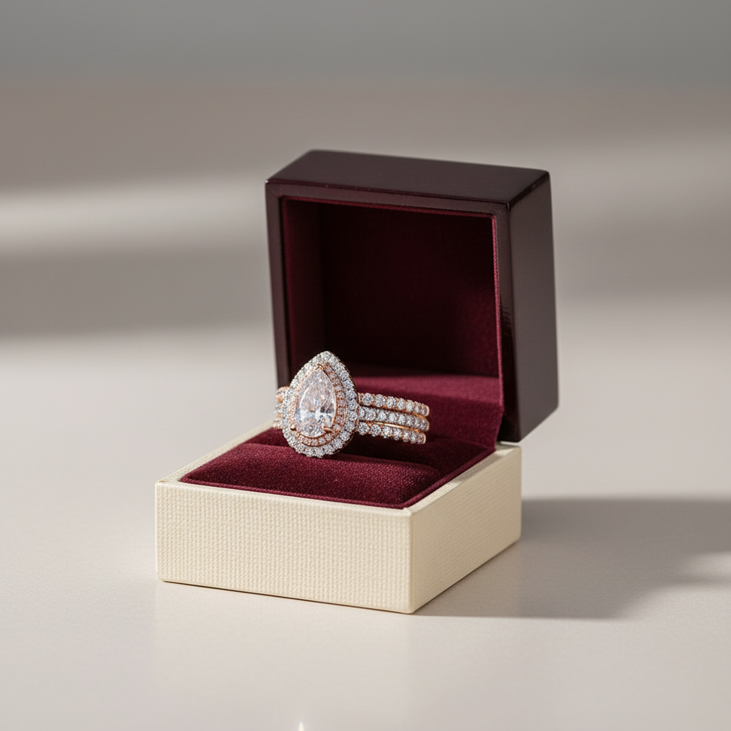 UNI-11911 - Drop Pink Diamond - Ring