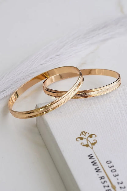 Rose Gold 2 Pcs Monet Bangles