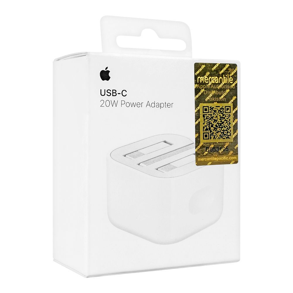 Apple USB-C 20W Power Adapter, 3 Pin