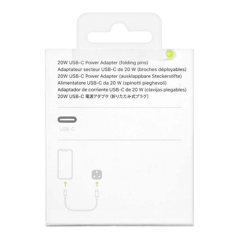 Apple USB-C 20W Power Adapter, 3 Pin