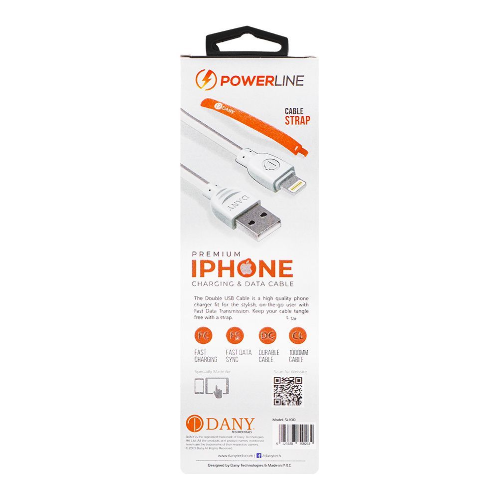 Dany Powerline Premium iPhone Charging & Data Cable, SI-100