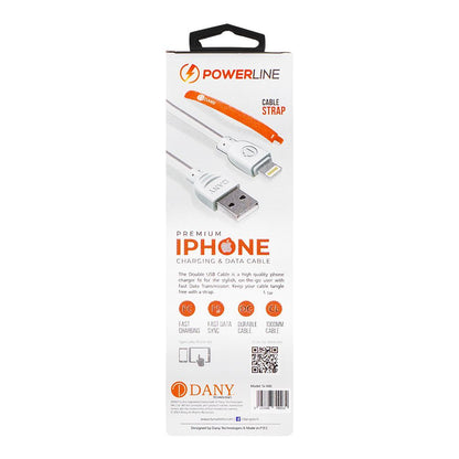 Dany Powerline Premium iPhone Charging & Data Cable, SI-100