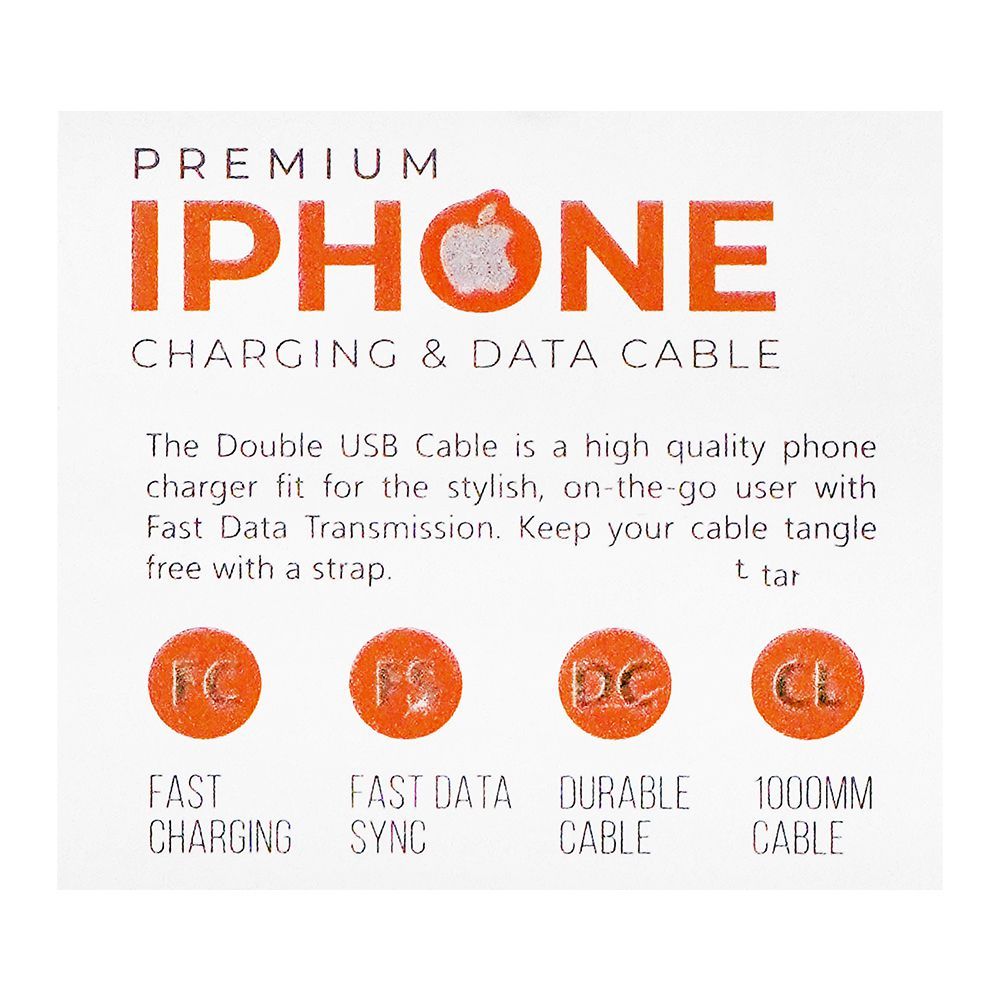 Dany Powerline Premium iPhone Charging & Data Cable, SI-100