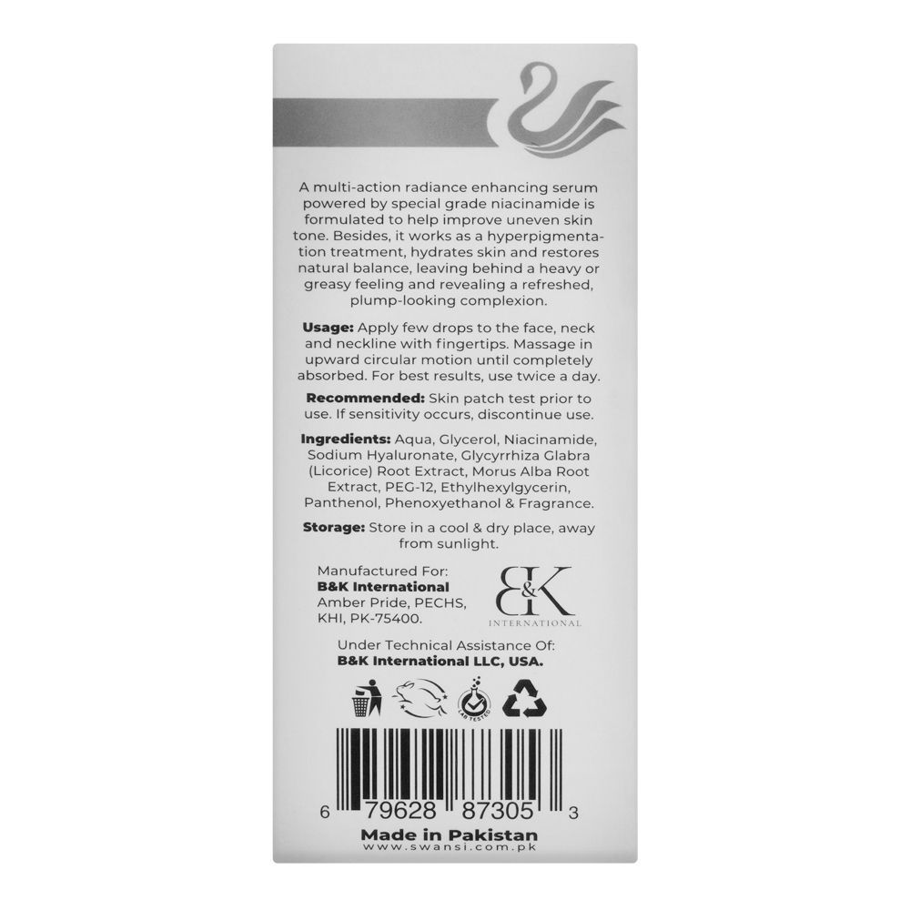 Swansi 5% Niacinamide Vitamin B3 Radiance Enhancing Serum, 30ml