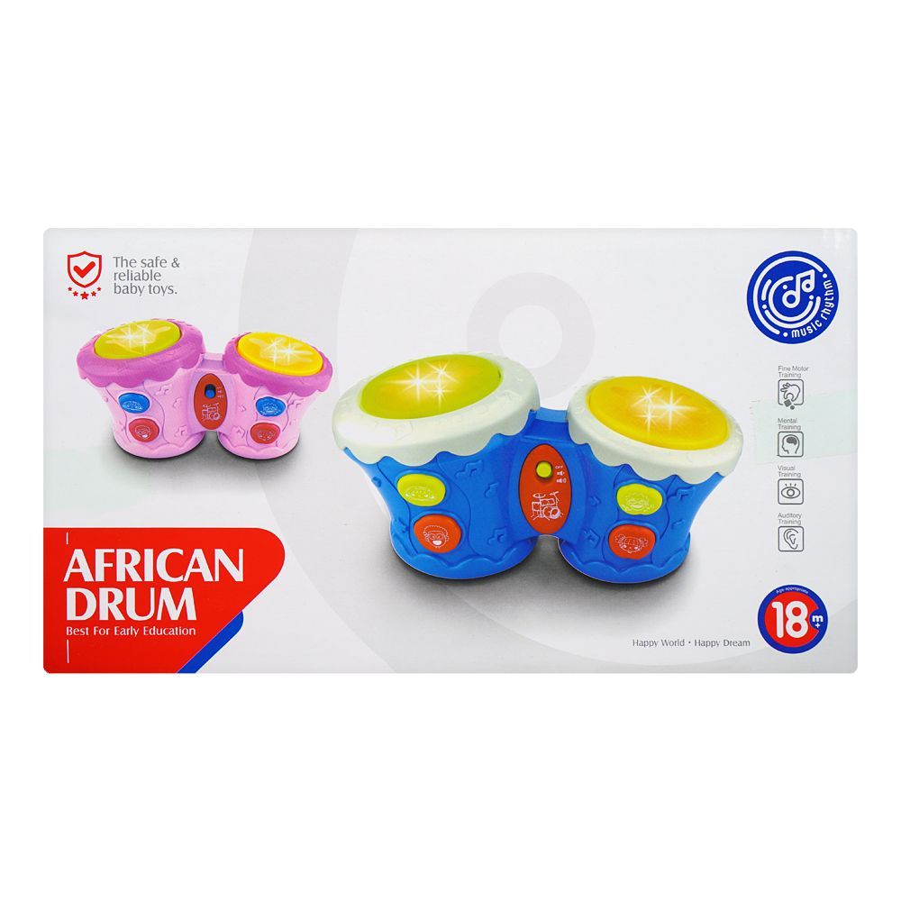 Huanger African Drum With Light & Music, For 18m+, Pink HE0506
