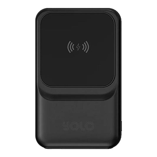 YOLO GoMag Pro 10000mAh 22.5W Wireless Charging Power Bank with MagSafe-Compatible Magnetic Design – Portable Fast Charger (Y-701) – Black