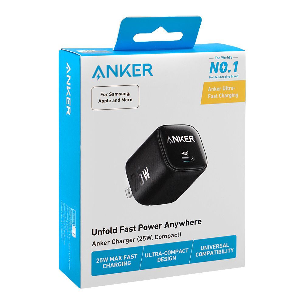 Anker Compact Charger, 25W Black, A2656J11