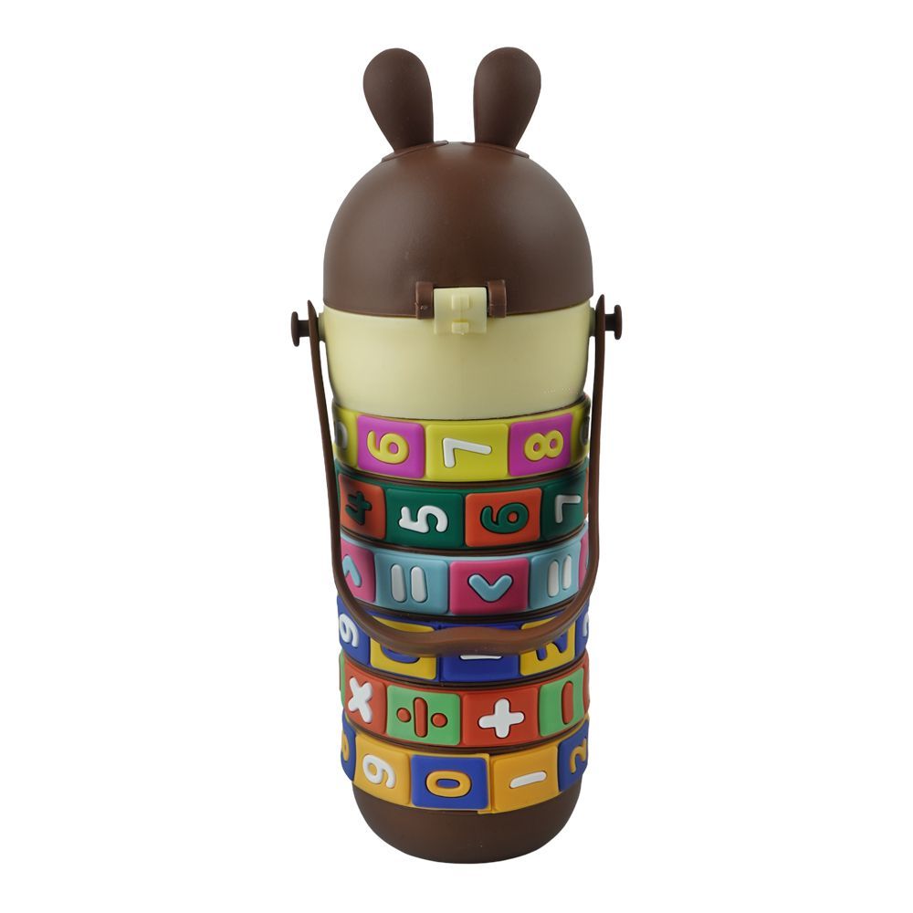 Warq Notes Intelligence Straw Water Bottle, Brown, 520ml