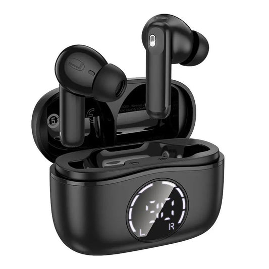 HOCO Singer True Wireless ANC + ENC Noise Reduction Bluetooth Earbuds, 400mAh Case Battery, EQ22, Midnight Black