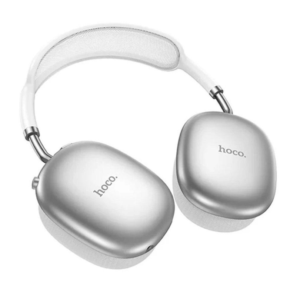 HOCO Pleasing Bluetooth Headphones, 400mAh Battery, 22 Hours Playtime, W55, Silver