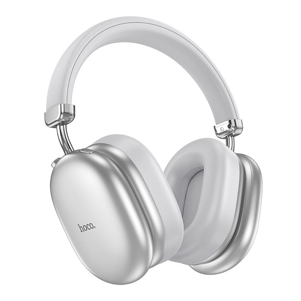 HOCO Max Auspicious ANC Noise Reduction Bluetooth Headphones, 800mAh Battery, 90 Hours Playtime, W35, Silver
