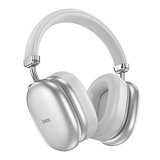 HOCO Max Auspicious ANC Noise Reduction Bluetooth Headphones, 800mAh Battery, 90 Hours Playtime, W35, Silver