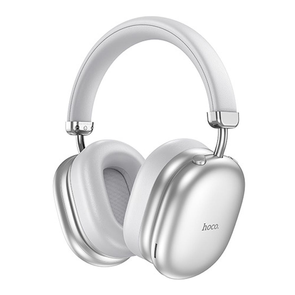 HOCO Max Auspicious ANC Noise Reduction Bluetooth Headphones, 800mAh Battery, 90 Hours Playtime, W35, Silver