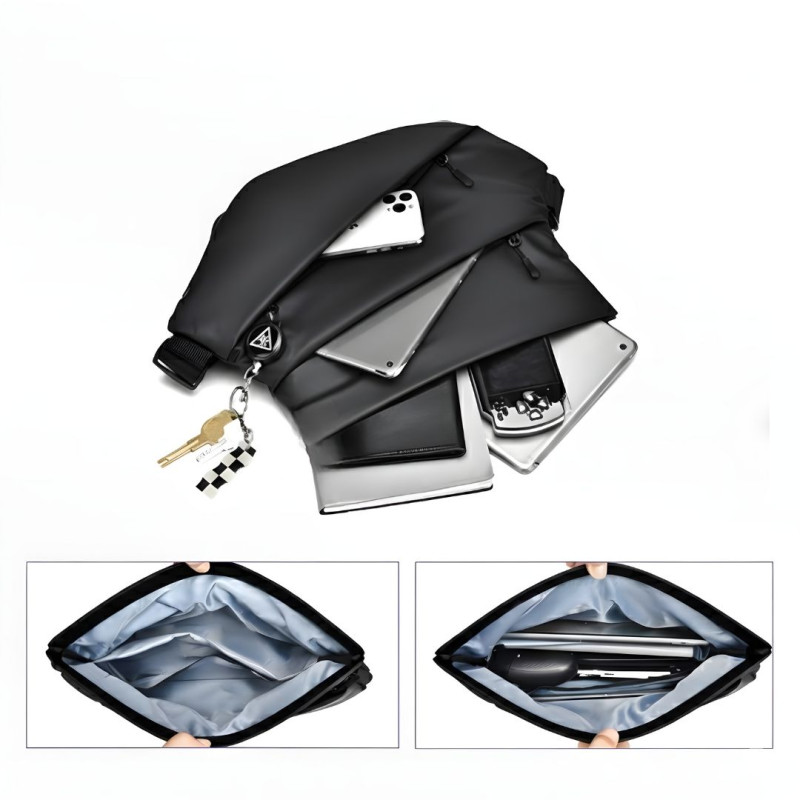 Anti-Theft Urban Chest Pack, Men's Waterproof Crossbody Bag - image 3