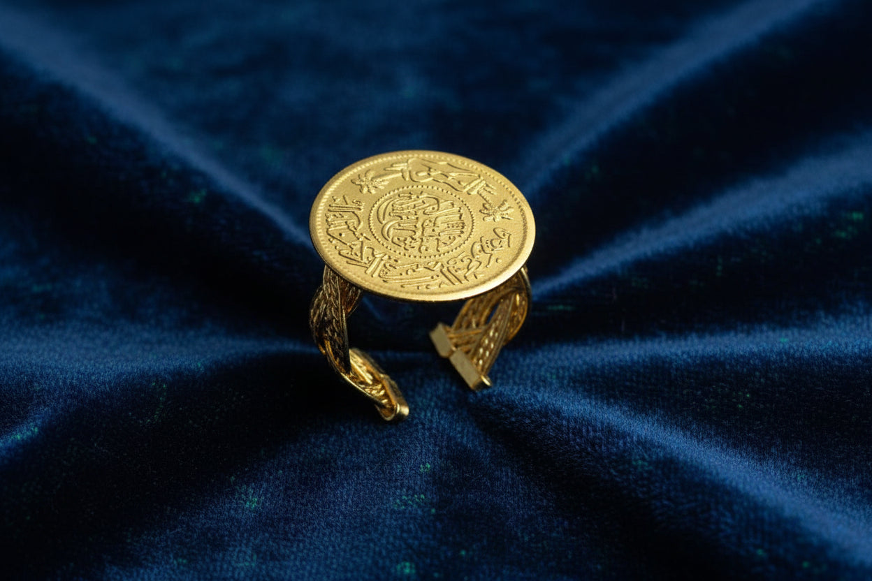 R-102 - Gold Coin  - Ring