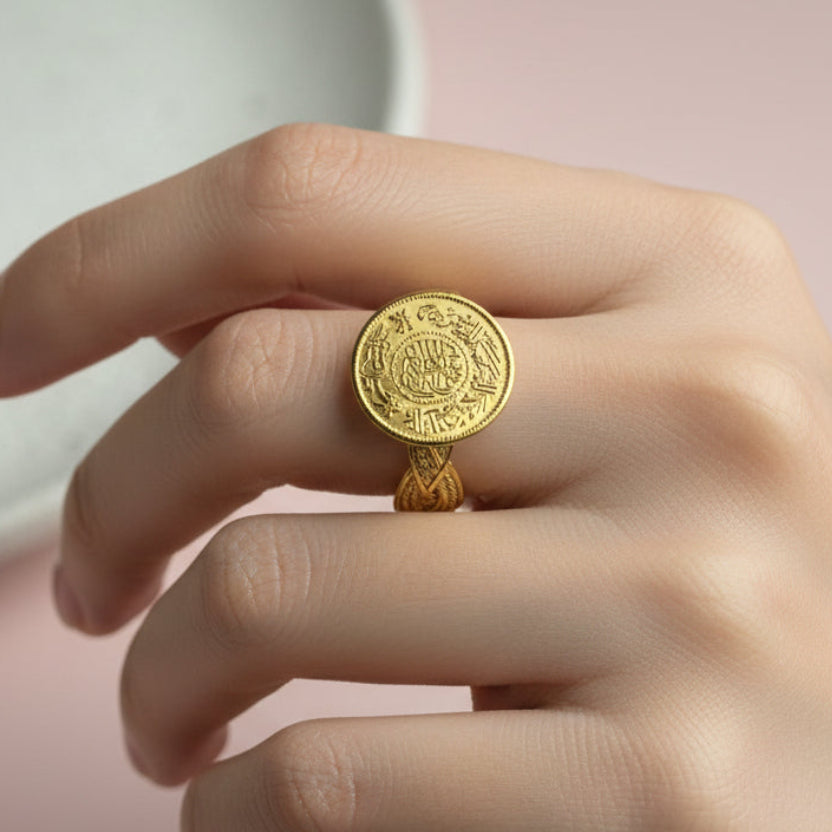 R-102 - Gold Coin  - Ring