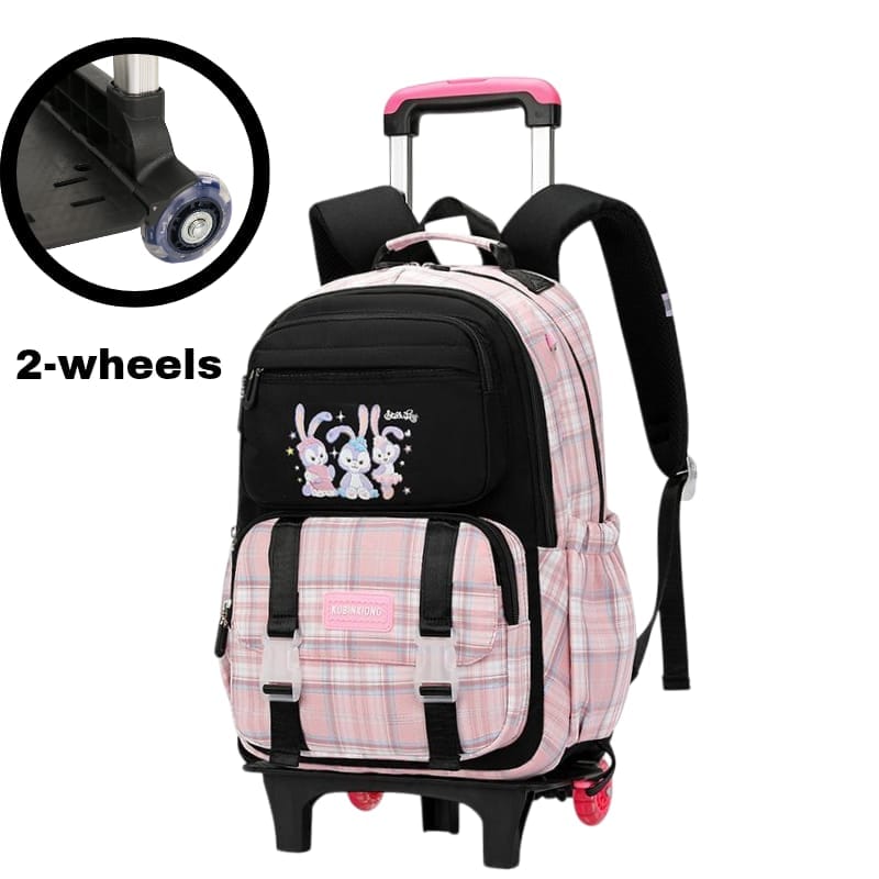 Durable 2-Wheel Trolley Backpack for School Kids - image 1
