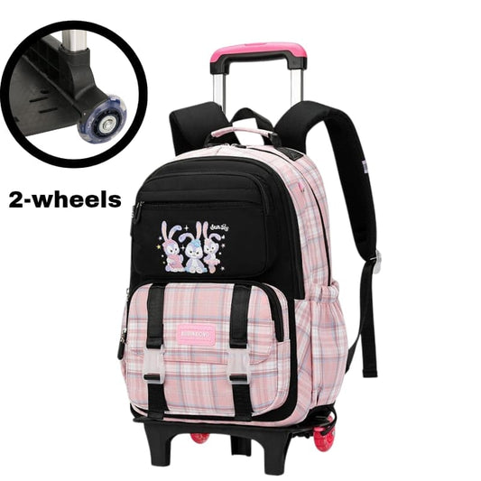 Durable 2-Wheel Trolley Backpack for School Kids - image 1