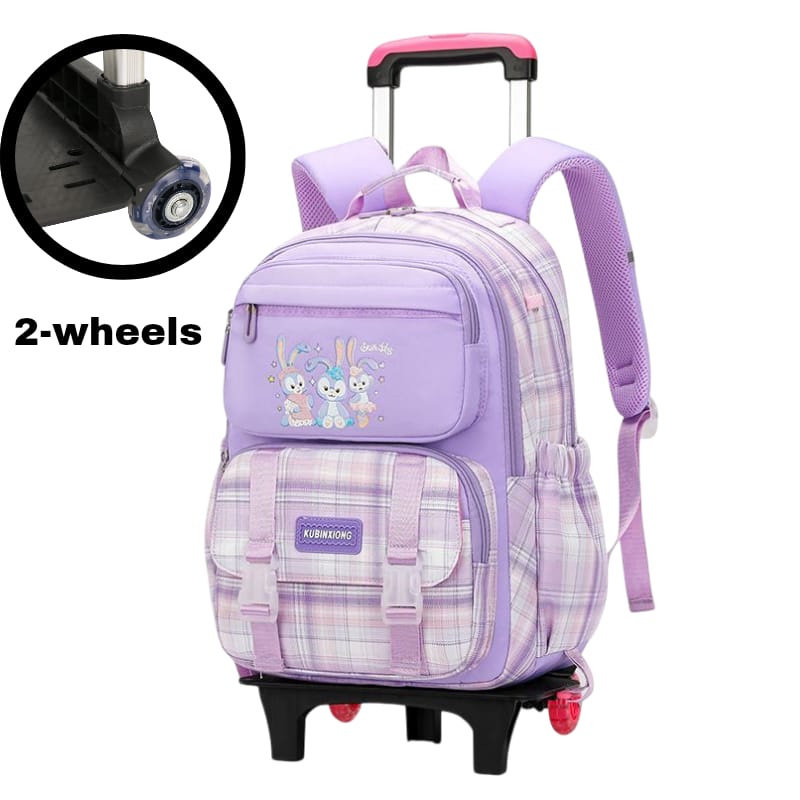 Durable 2-Wheel Trolley Backpack for School Kids - image 2