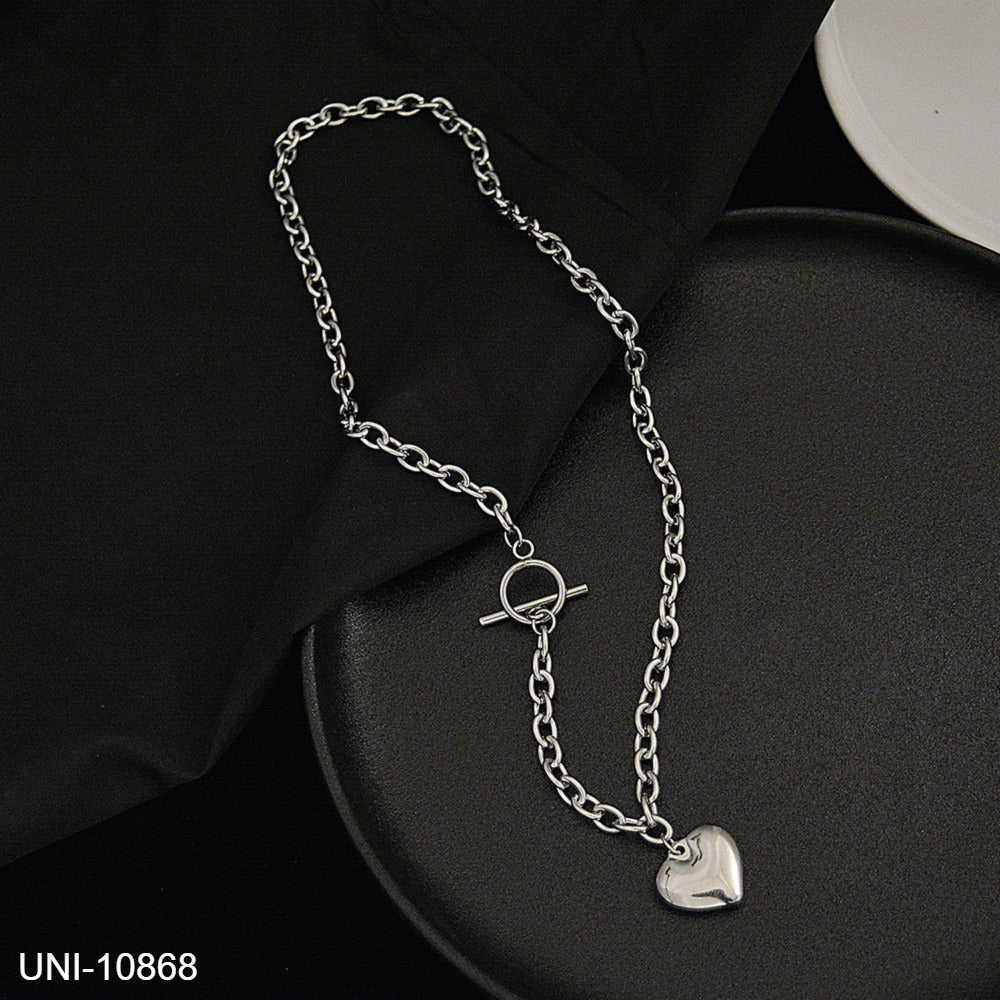 UNI-10868 - Heart Silver Chain - Necklace