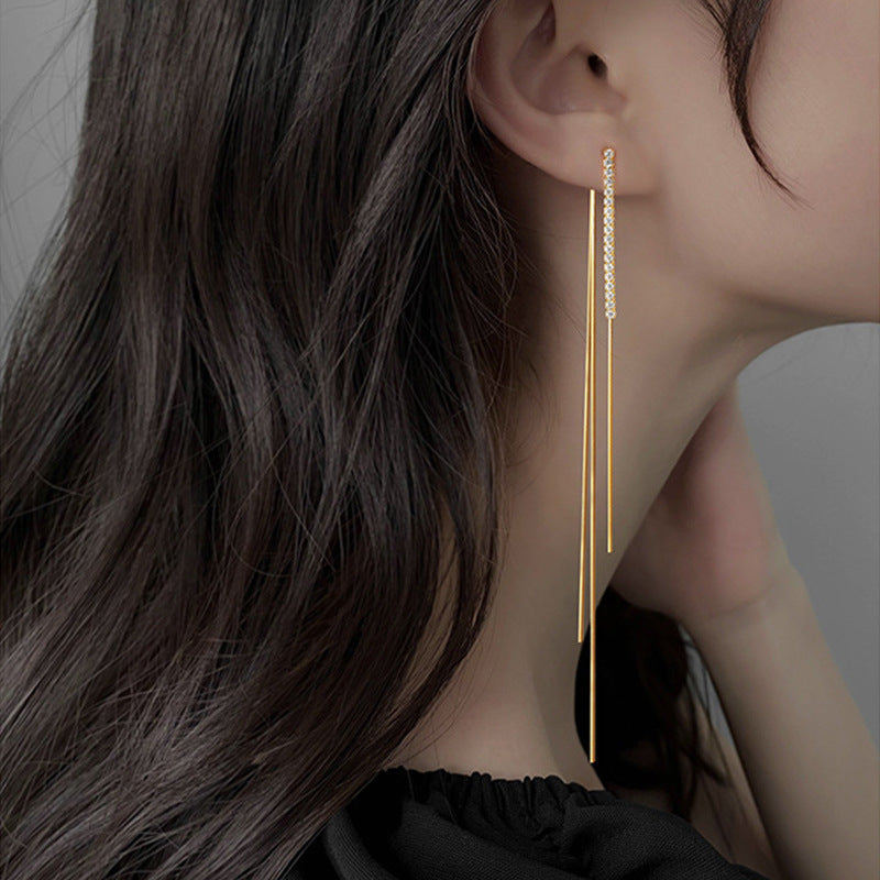 UNI-10491 - Dangling Gold  - Earring